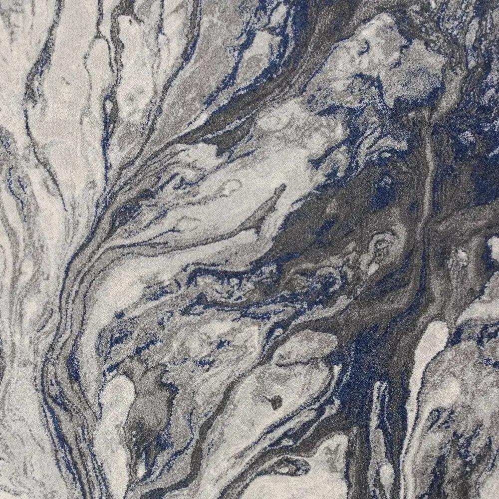 6' X 9' Grey Abstract Marble Design Indoor Area Rug - Homeroots - Flyclothing LLC