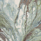 7' X 10' Seafoam Blue Machine Woven Abstract Watercolor Indoor Area Rug - Homeroots