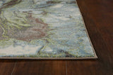 7' X 10' Seafoam Blue Machine Woven Abstract Watercolor Indoor Area Rug - Homeroots