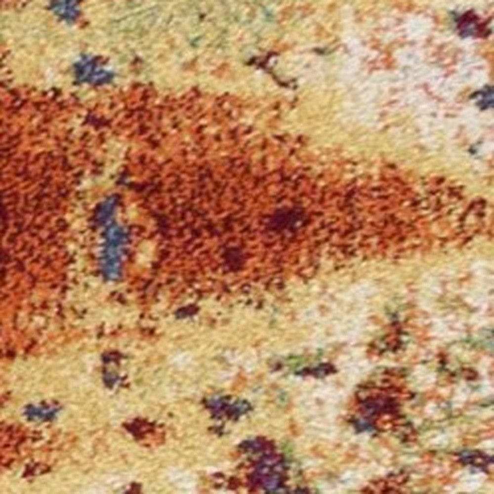 6' X 9' Orange Abstract Area Rug - Homeroots - Flyclothing LLC