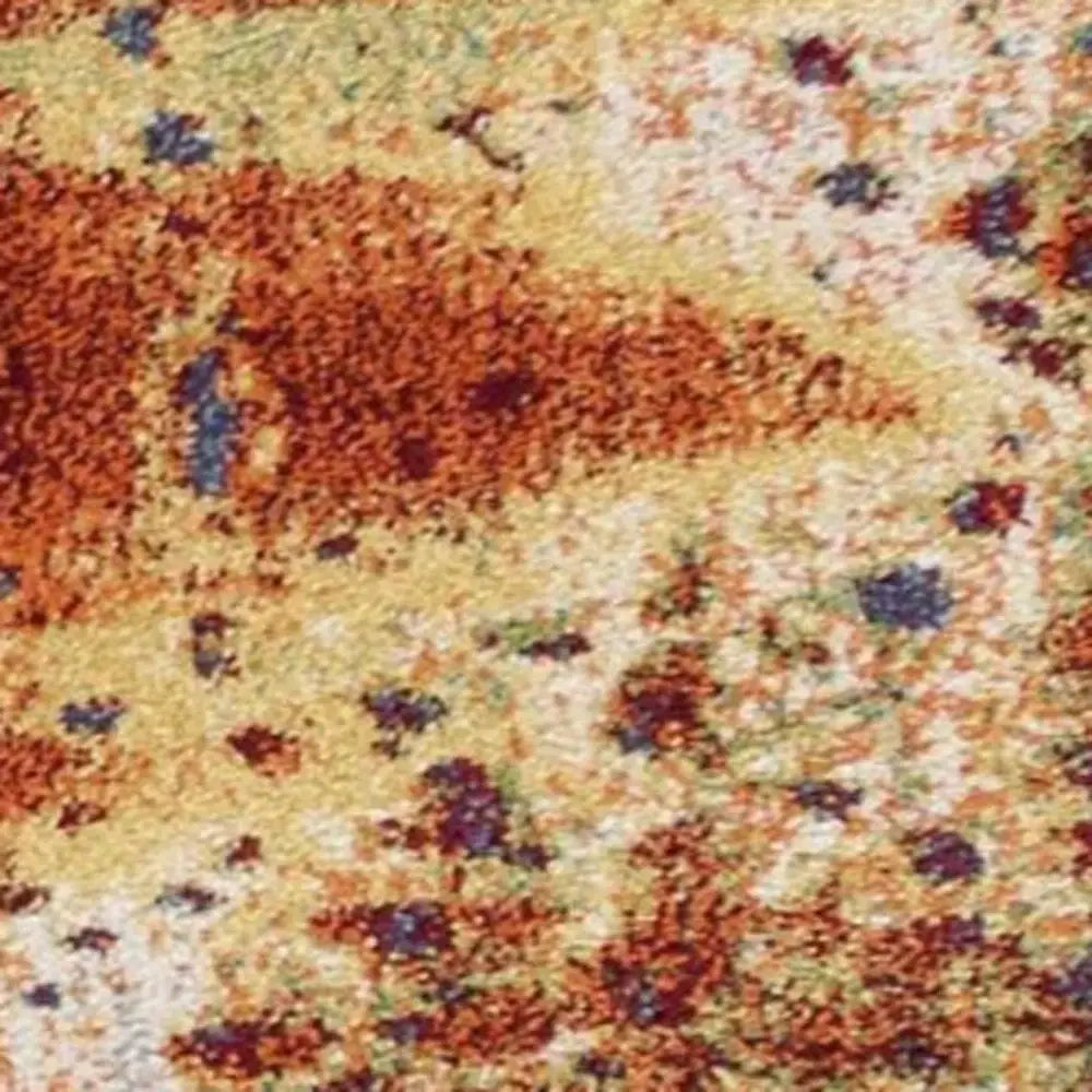 6' X 9' Orange Abstract Area Rug - Homeroots - Flyclothing LLC