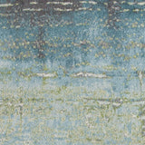 7' X 10' Blue Green Machine Woven Abstract Brushstroke Indoor Area Rug - Homeroots - Flyclothing LLC