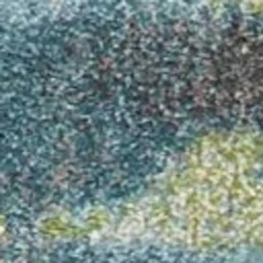 7' X 10' Blue Green Machine Woven Abstract Brushstroke Indoor Area Rug - Homeroots - Flyclothing LLC