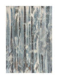 7' X 10' Teal Blue Machine Woven Abstract Stripes Indoor Area Rug - Homeroots - Flyclothing LLC