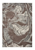 7' X 10' Mocha Brown Machine Woven Abstract Watercolor Indoor Area Rug - Homeroots