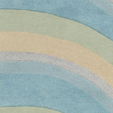 5' X 8' Ocean Blue Beige Hand Tufted Abstract Waves Indoor Area Rug - Homeroots - Flyclothing LLC