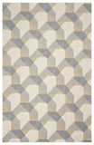 5' X 8'  Wool Ivory Or Grey Area Rug - Homeroots