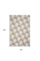 5' X 8' Wool Ivory Or Grey Area Rug - Homeroots - Flyclothing LLC