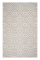 5' X 8' Grey Hand Tufted Geometric Indoor Area Rug - Homeroots - Flyclothing LLC
