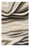 5' X 8'  Wool Black Or  Beige Area Rug - Homeroots