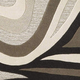 5' X 8' Wool Black Or Beige Area Rug - Homeroots - Flyclothing LLC