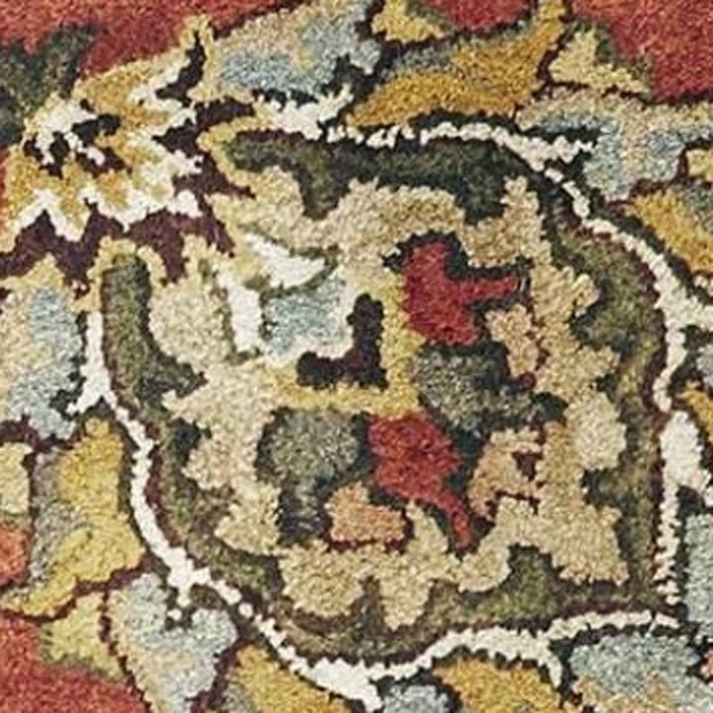 5' X 8' Sienna Floral Vine Wool Indoor Area Rug