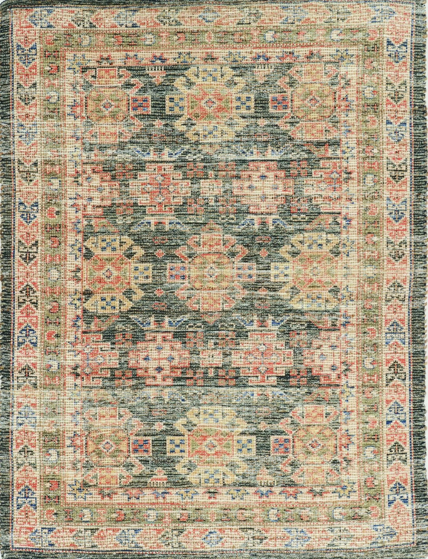 7' X 9' Jute Charcoal Area Rug - Homeroots - Flyclothing LLC