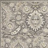 2' X 4' Gray and Ivory Floral Area Rug - Homeroots - Flyclothing LLC