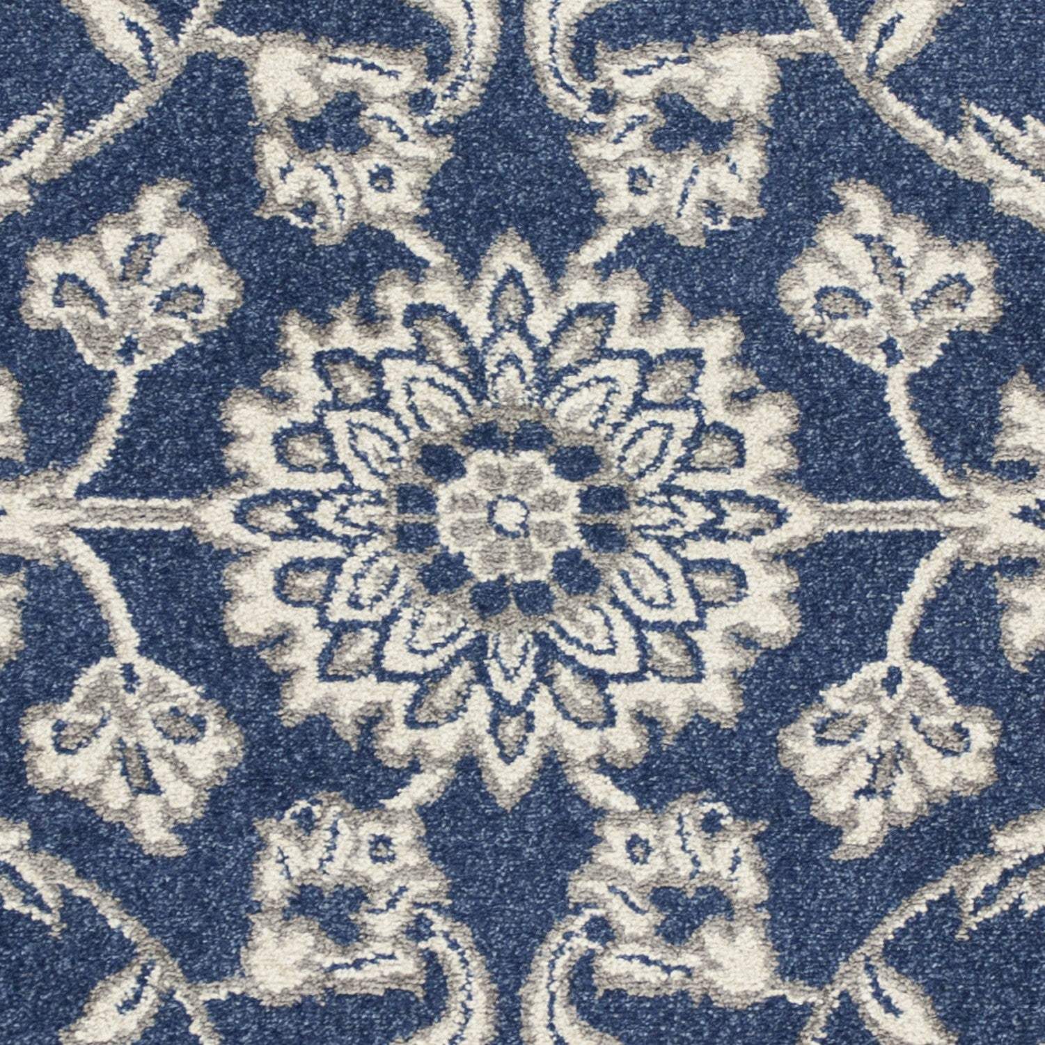2' X 3' Blue and Ivory Area Rug - Homeroots - Flyclothing LLC