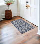 2' X 3' Blue and Ivory Area Rug - Homeroots - Flyclothing LLC