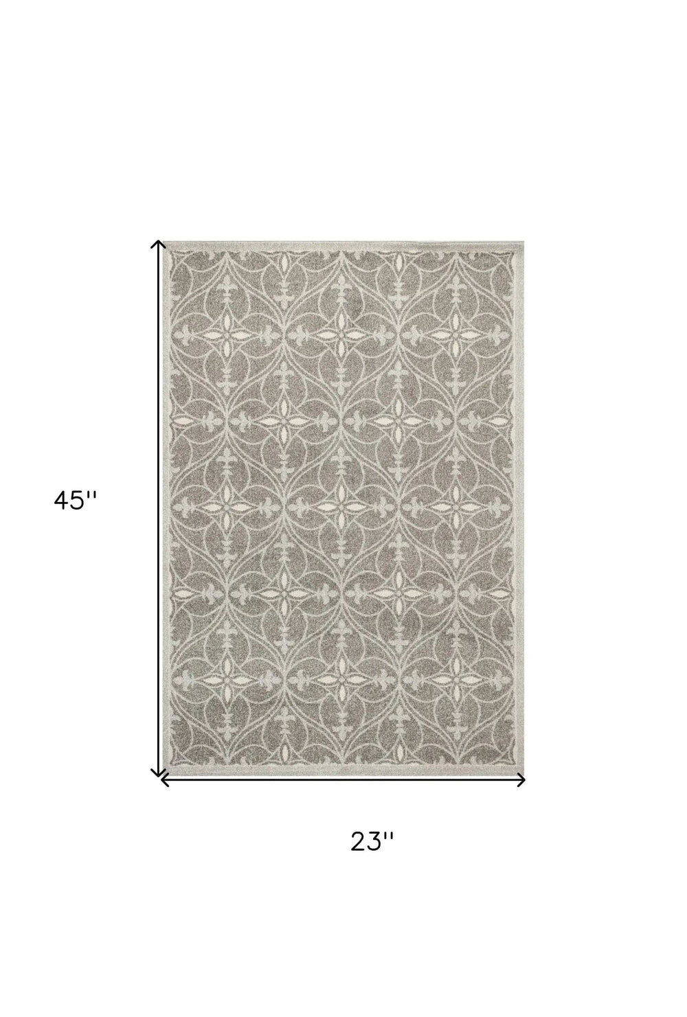 2' X 4' Gray Moroccan Indoor Outdoor Area Rug - Homeroots - Flyclothing LLC