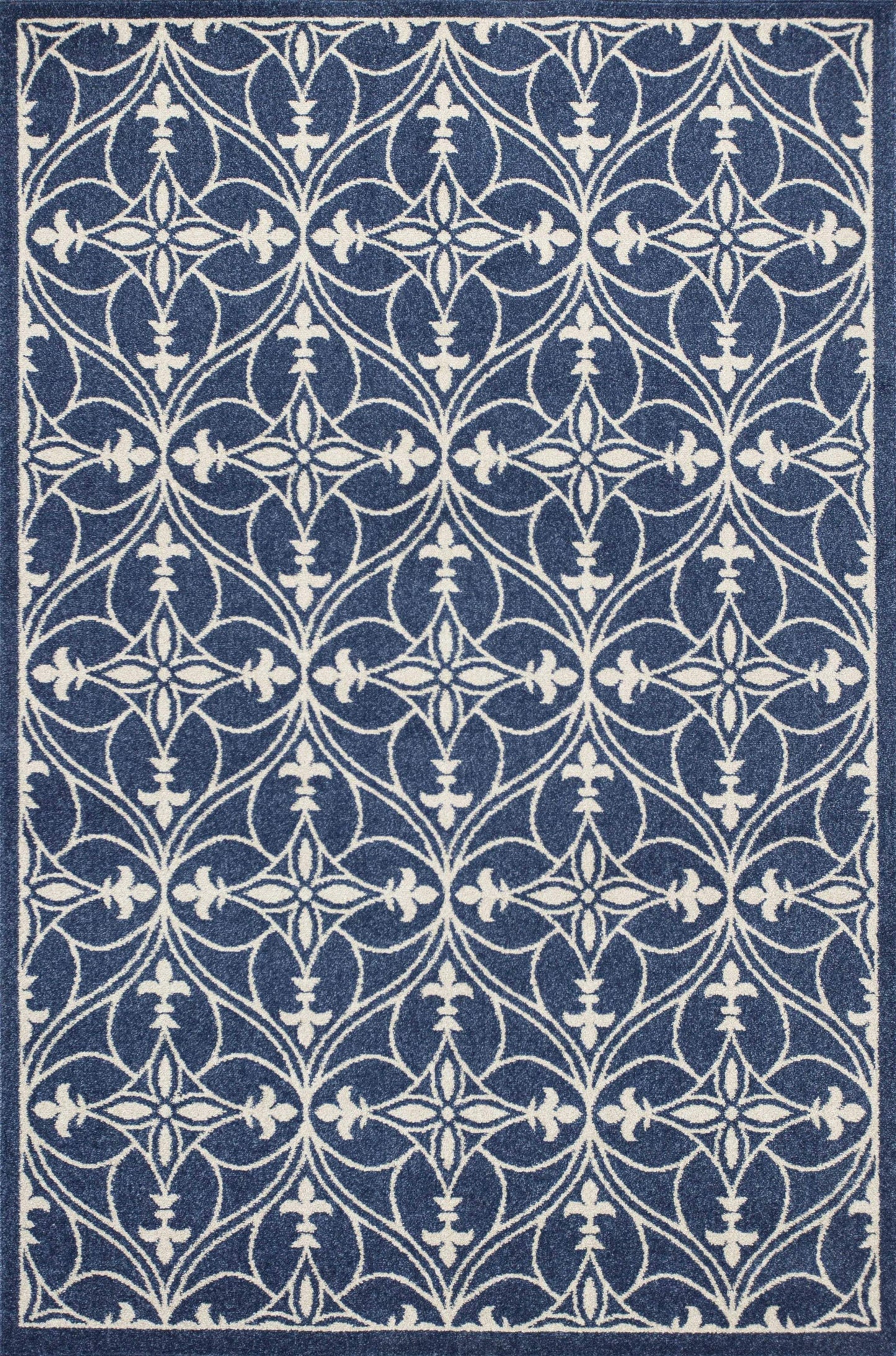 2' X 3' Blue and Ivory Area Rug - Homeroots - Flyclothing LLC