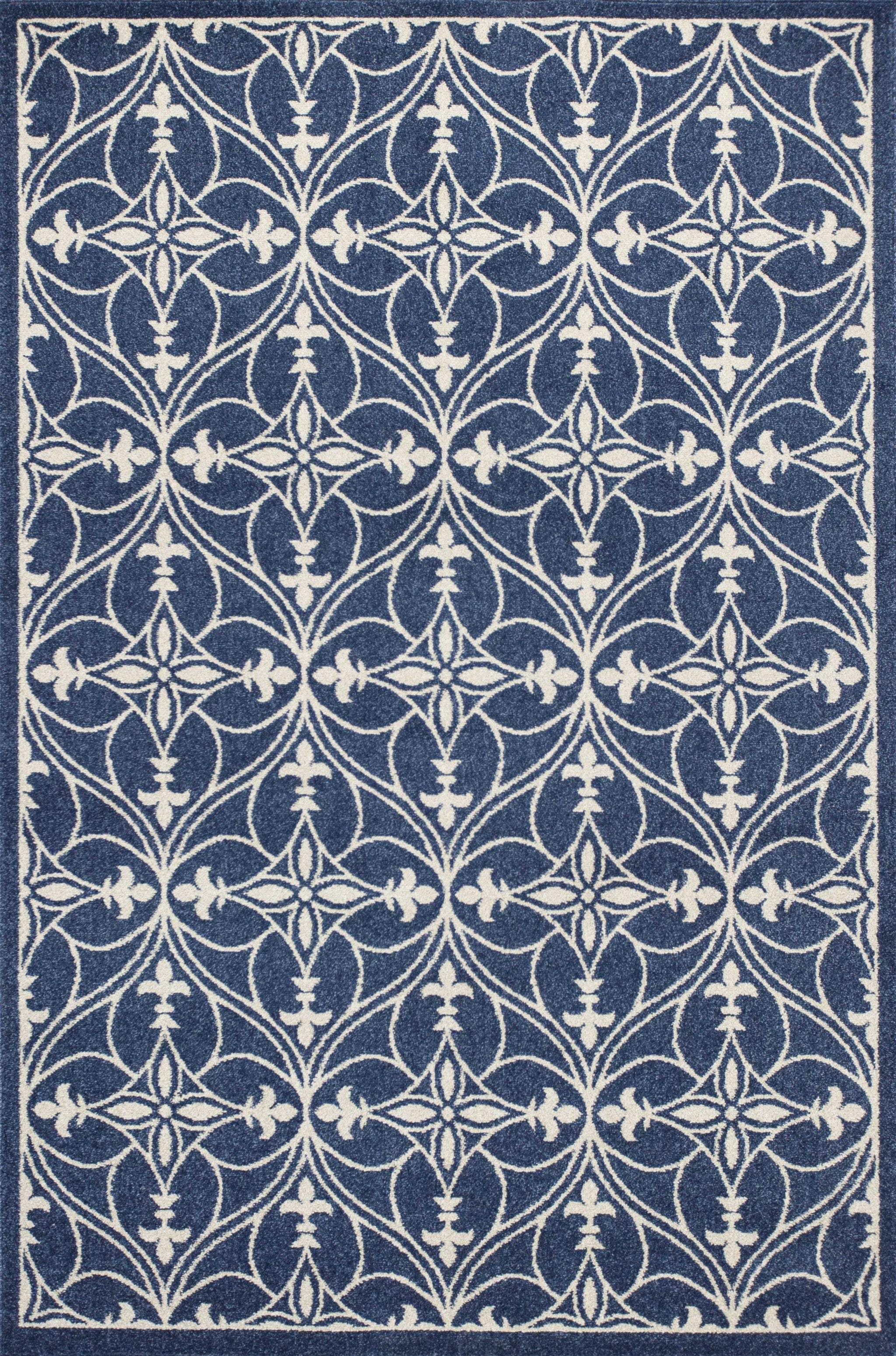 2' X 3' Blue and Ivory Area Rug - Homeroots - Flyclothing LLC