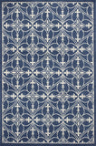 2' X 3' Blue and Ivory Area Rug - Homeroots