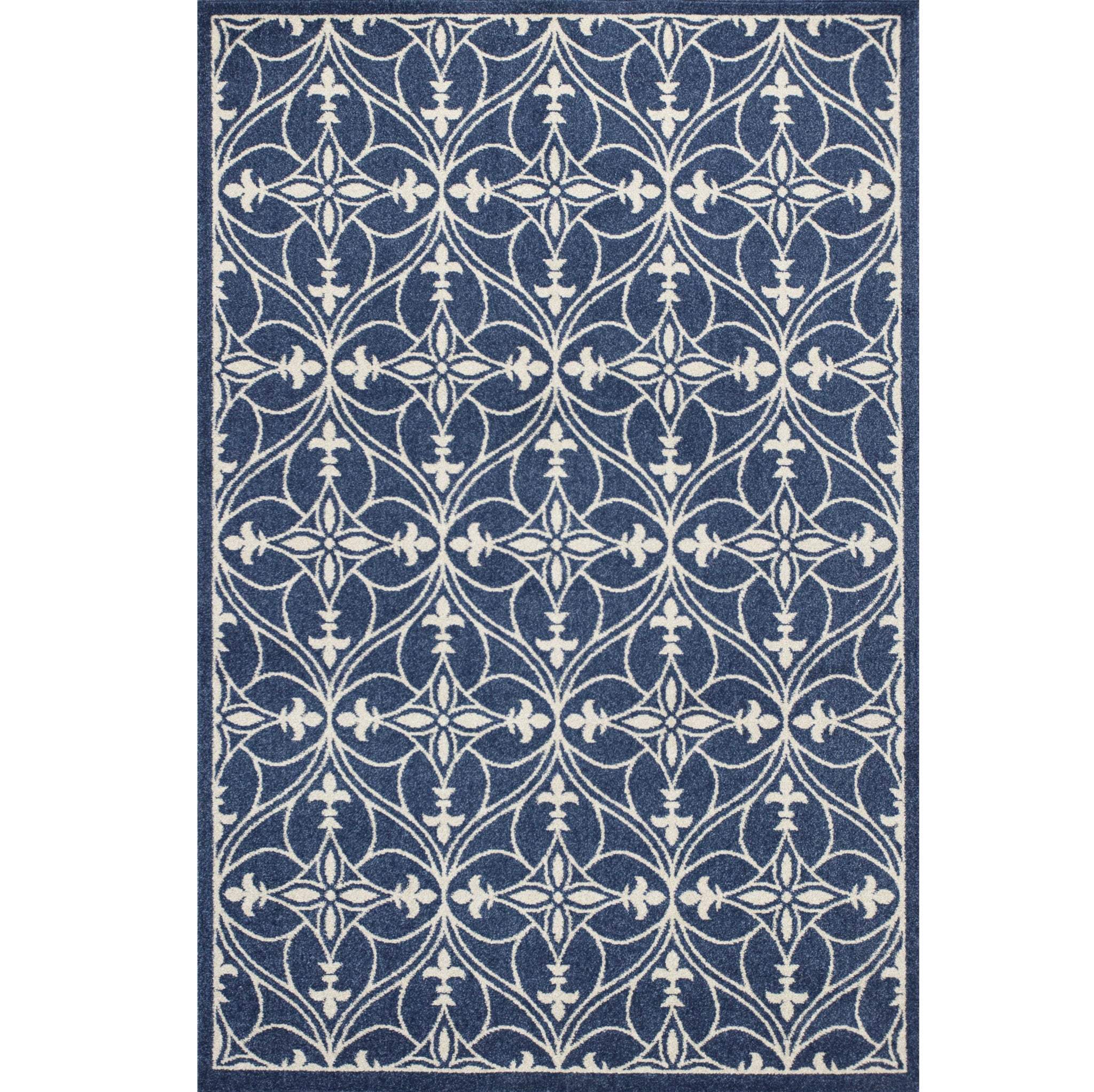 2' X 3' Blue and Ivory Area Rug - Homeroots - Flyclothing LLC