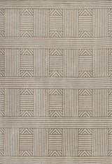 2' X 3' Beige and Ivory Geometric Indoor Outdoor Area Rug - Homeroots - Flyclothing LLC