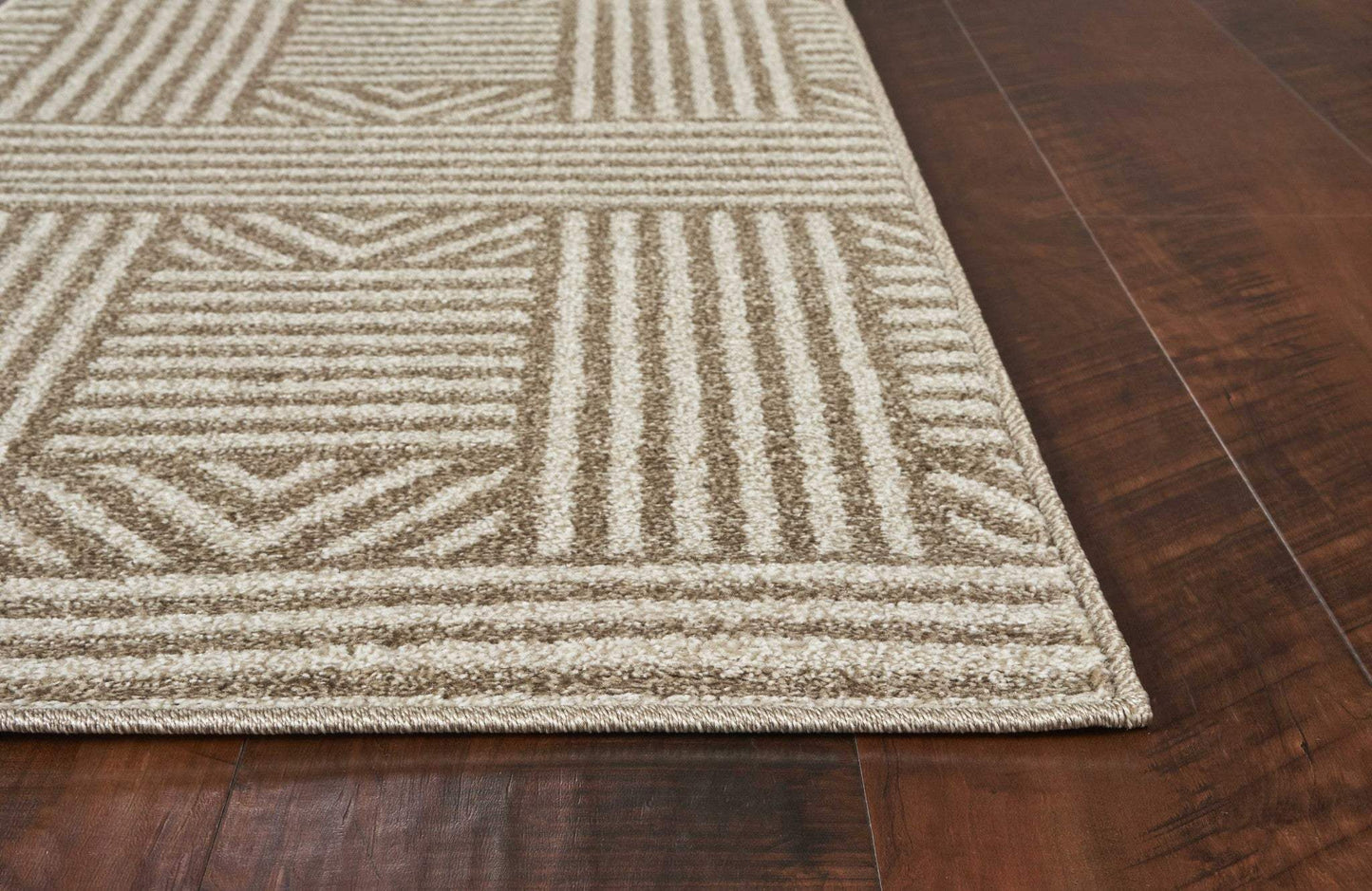 2' X 3' Beige and Ivory Geometric Indoor Outdoor Area Rug - Homeroots - Flyclothing LLC