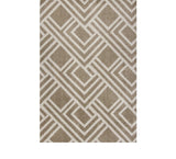 2' X 4' Beige Geometric Indoor Outdoor Area Rug - Homeroots
