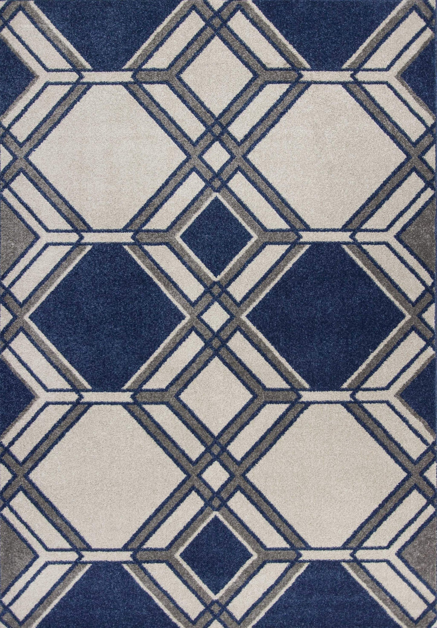 2' X 3' Blue Geometric Area Rug - Homeroots - Flyclothing LLC