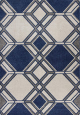 2' X 3' Blue Geometric Area Rug - Homeroots - Flyclothing LLC