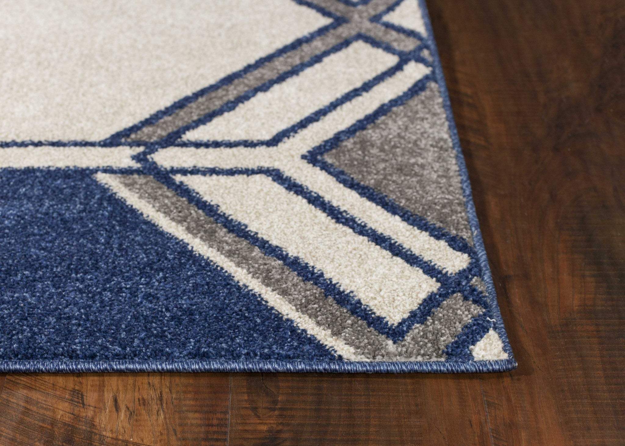 2' X 3' Blue Geometric Area Rug - Homeroots - Flyclothing LLC
