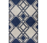 2' X 3' Blue Geometric Area Rug - Homeroots