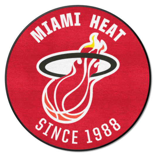 NBA Retro Miami Heat Roundel Rug - 27in. Diameter - Miami Heat