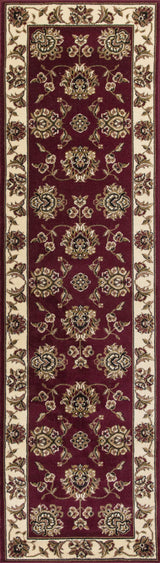 2' X 3' Red Ivory Machine Woven Floral Traditional Indoor Accent Rug - Homeroots - Flyclothing LLC