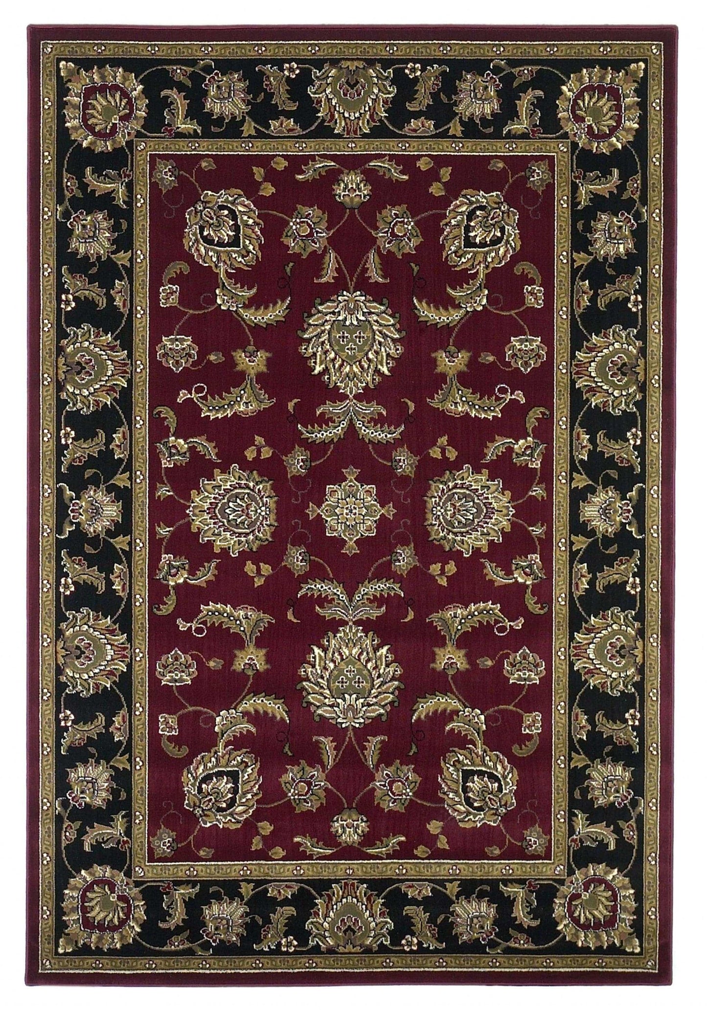 1' X 2' Red Or Black Medieval Inspired Area Rug - Homeroots - Flyclothing LLC