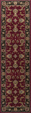 1' X 2' Red Or Black Medieval Inspired Area Rug - Homeroots