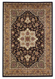 2' X 3' Beige And Black Floral Medallion Area Rug - Homeroots