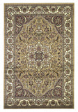 2' X 3' Beige And Ivory Floral Medallion Area Rug - Homeroots