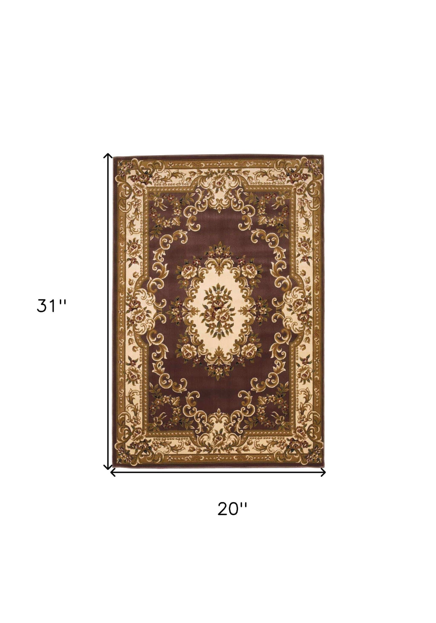 1' X 2' Polypropylene Plum Or Ivory Area Rug - Homeroots - Flyclothing LLC