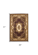 1' X 2' Polypropylene Plum Or Ivory Area Rug - Homeroots - Flyclothing LLC