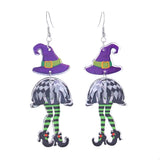 Halloween Witch Hat and Legs Dangle Earrings - Trendsi - Flyclothing LLC