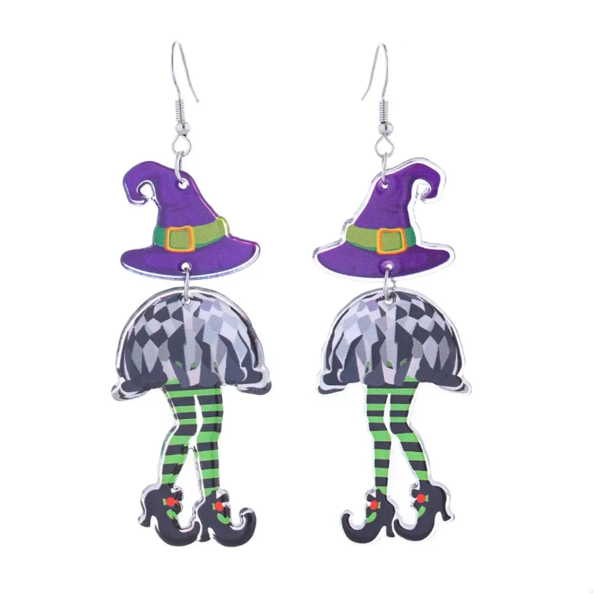 Halloween Witch Hat and Legs Dangle Earrings - Trendsi - Flyclothing LLC