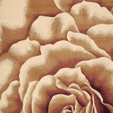 2' X 3' Ivory Machine Woven Hand Carved Oversized Floral Indoor Accent Rug - Homeroots - Flyclothing LLC