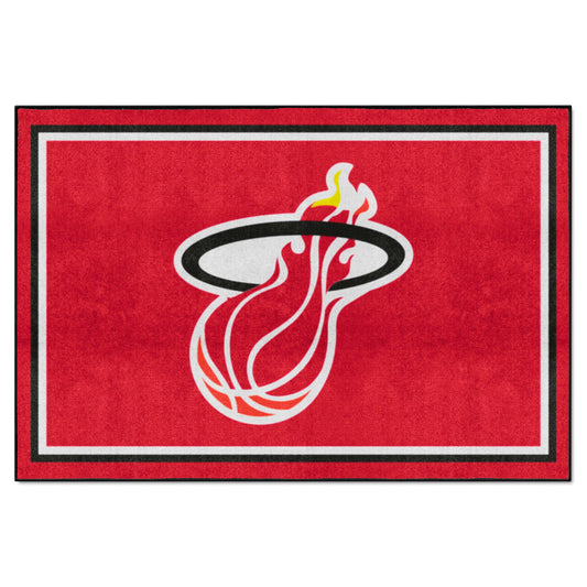 NBA Retro Miami Heat 5ft. x 8 ft. Plush Area Rug - Miami Heat