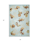 2' X 3' Blue Hand Tufted Area Rug - Homeroots