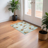 2' X 3' Blue Hand Tufted Area Rug - Homeroots