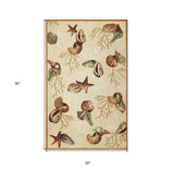 2' X 3' Beige Hand Tufted Area Rug - Homeroots