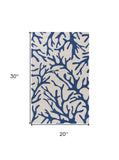 2' X 3' Blue Hand Tufted Area Rug - Homeroots