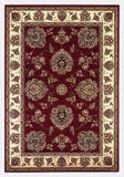 2' X 3' Red And Ivory Floral Area Rug - Homeroots