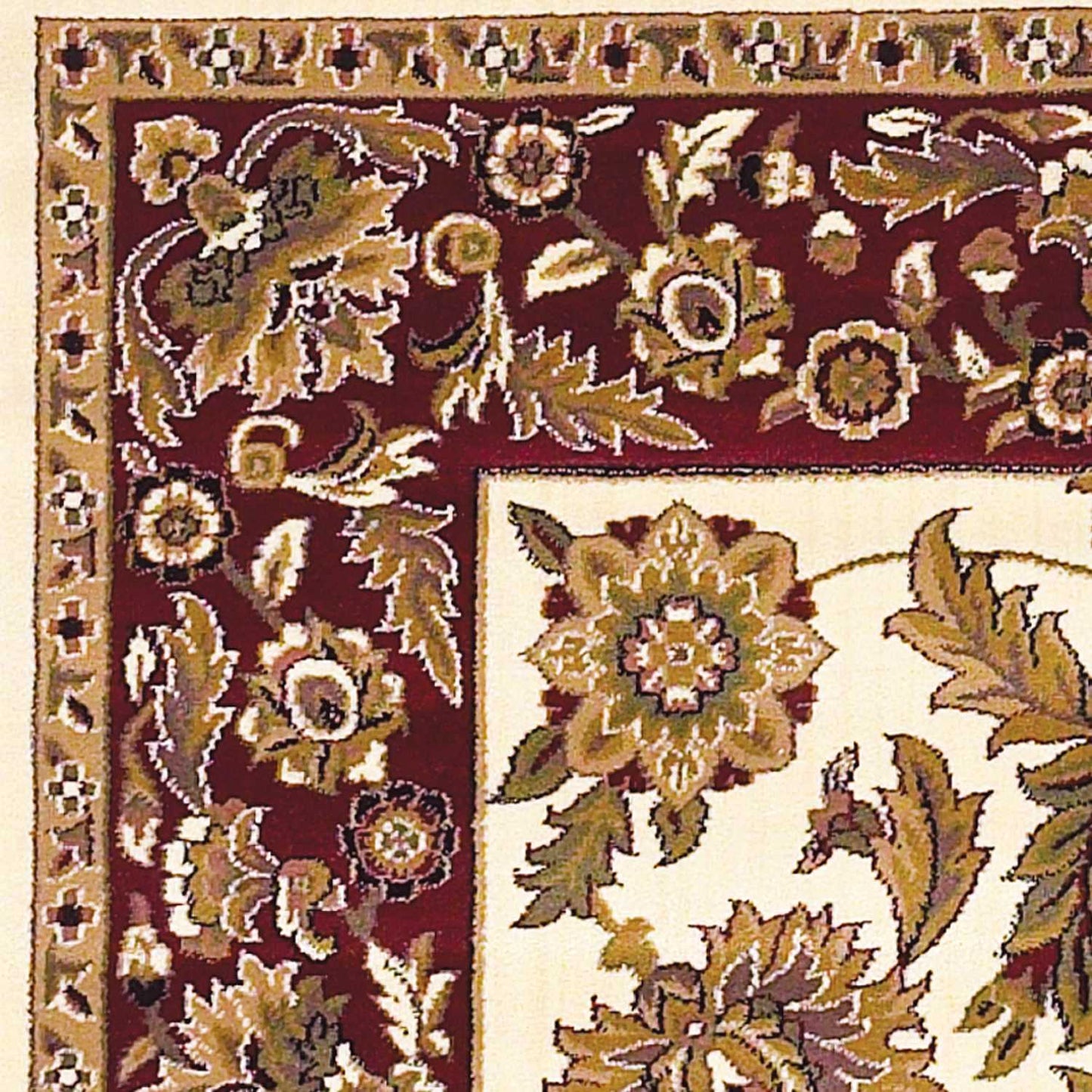 2' X 3' Polypropylene Ivory Or Red Accent Rug - Homeroots - Flyclothing LLC